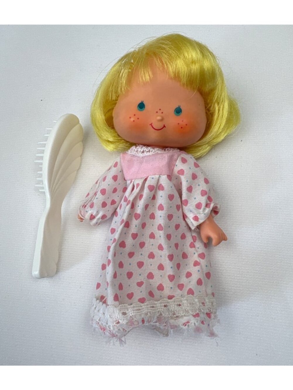 Strawberry Shortcakes Friend Mint Tulip Doll 1980s A.G.C. 6" Blonde Hair Pink Go